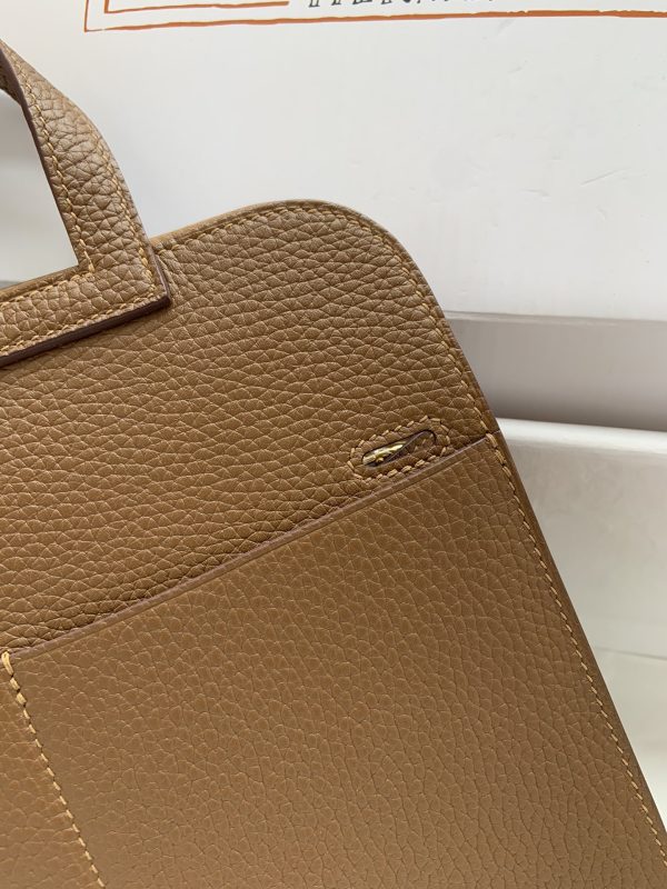 Hermes Halzan HSS 25 Clemence Alezan (3G)  And Sesame(2S)Gold Hardware - Image 8