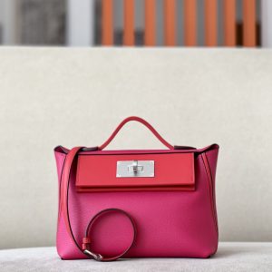 2424 Mini 21 Evercolor And Swift Rose Texas (0E)  And Rouge de Coeur(S3)Palladium Hardware