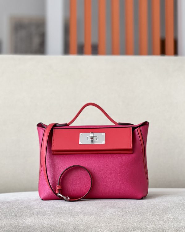 2424 Mini 21 Evercolor And Swift Rose Texas (0E)  And Rouge de Coeur(S3)Palladium Hardware