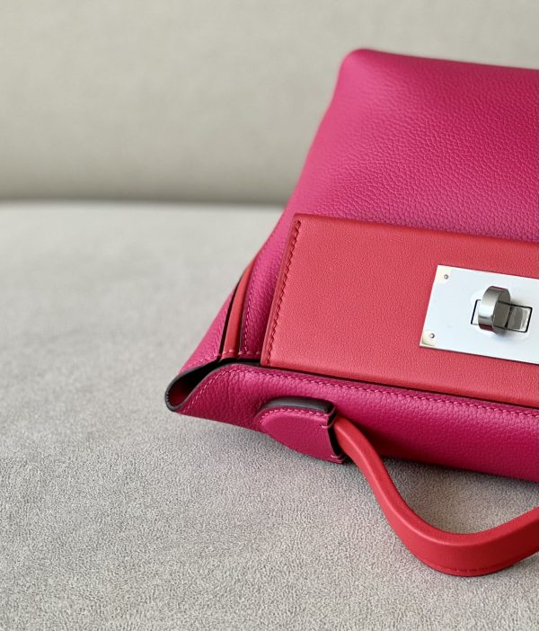 2424 Mini 21 Evercolor And Swift Rose Texas (0E)  And Rouge de Coeur(S3)Palladium Hardware - Image 9