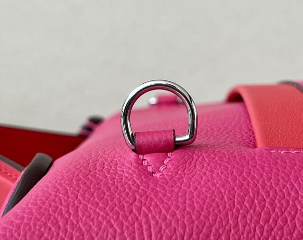 2424 Mini 21 Evercolor And Swift Rose Texas (0E)  And Rouge de Coeur(S3)Palladium Hardware - Image 8