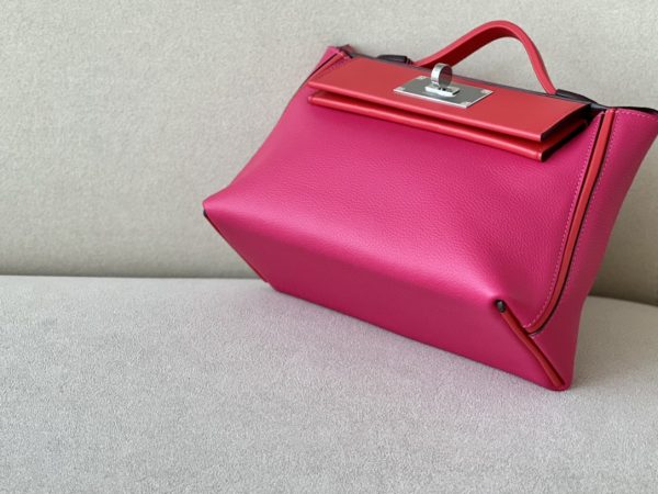 2424 Mini 21 Evercolor And Swift Rose Texas (0E)  And Rouge de Coeur(S3)Palladium Hardware - Image 5