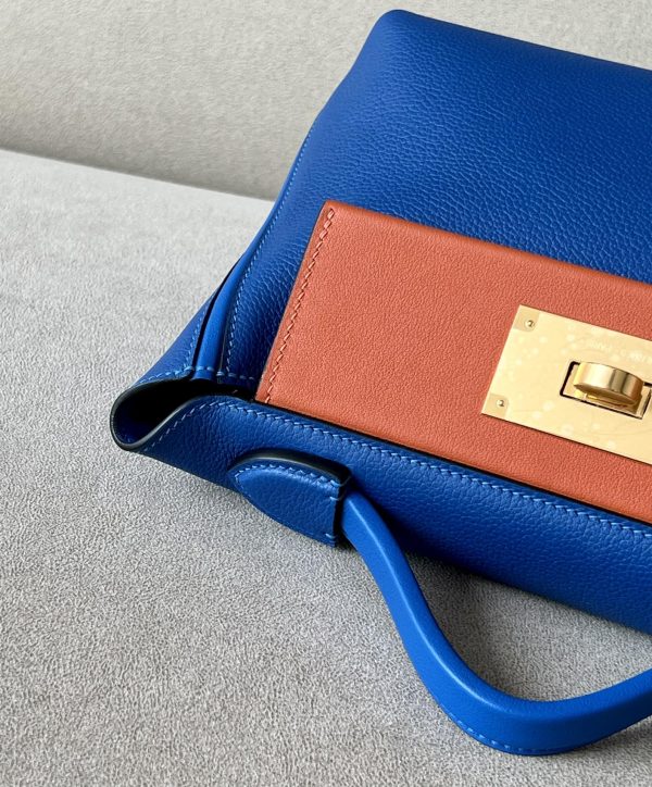 2424 Mini 21 Evercolor And Swift Blue Pale (08), Cuivre(6C)  And Chai (0M) Gold Hardware - Image 9