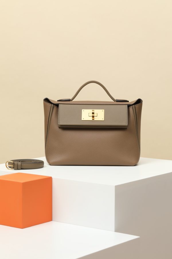 2424 Mini 21 Evercolor And Swift Chai (0M)  And Etoupe(18)Gold Hardware