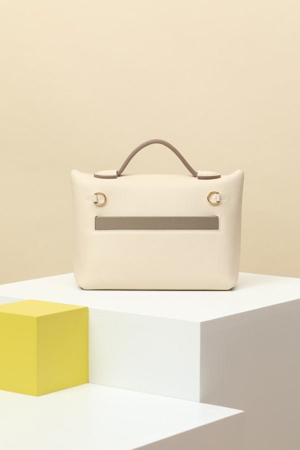 2424 Mini 21 Evercolor And Swift Craie (10)  And Gris Asphalte(M8)Gold Hardware - Image 3