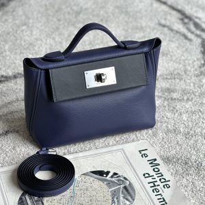 2424 Mini 21 Evercolor And Swift Blue Saphir (73),Bleu Indigo(76)  And Blue France(71)Palladium Hardware