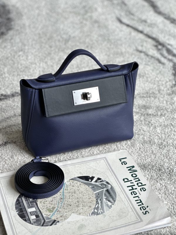 2424 Mini 21 Evercolor And Swift Blue Saphir (73),Bleu Indigo(76)  And Blue France(71)Palladium Hardware