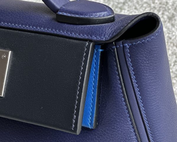 2424 Mini 21 Evercolor And Swift Blue Saphir (73),Bleu Indigo(76)  And Blue France(71)Palladium Hardware - Image 6