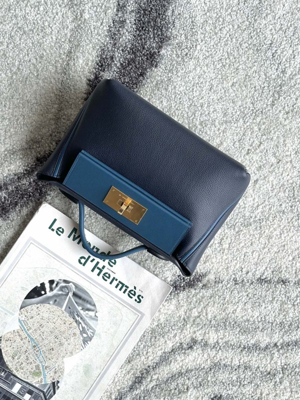 2424 Mini 21 Evercolor And Swift Blue Nuit (2Z)  And Navy(7U)Gold Hardware - Image 3