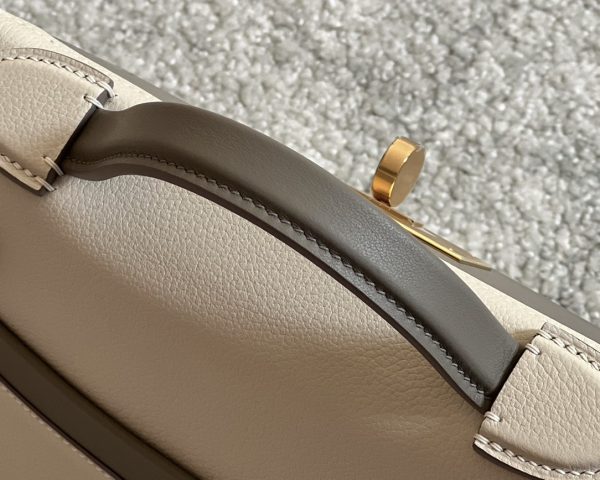 2424 Mini 21 Evercolor And Swift Nata (I2)  And Gris Asphalte(M8)Gold Hardware - Image 9