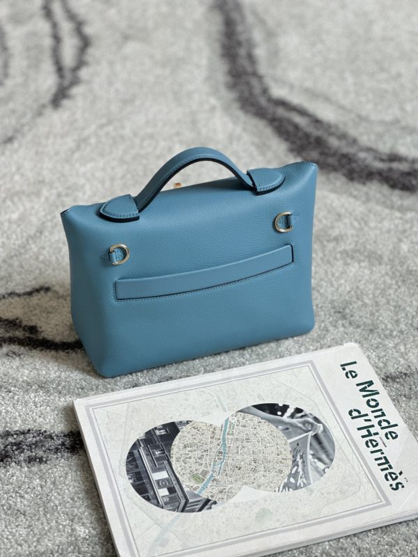 2424 Mini 21 Evercolor And Swift New Bleu Jean (D2) Palladium Hardware - Image 12