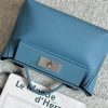 2424 Mini 21 Evercolor And Swift New Bleu Jean (D2) Palladium Hardware - Image 9