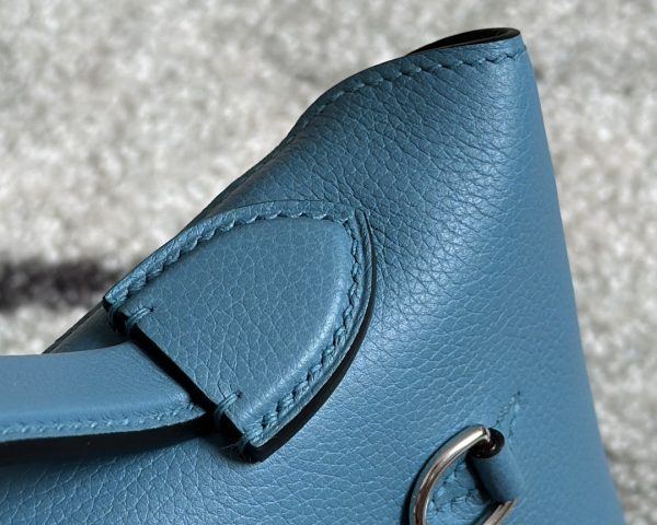 2424 Mini 21 Evercolor And Swift New Bleu Jean (D2) Palladium Hardware - Image 7