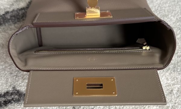2424 Mini 21 Evercolor And Swift Gris Asphalte (M8) Gold Hardware - Image 10