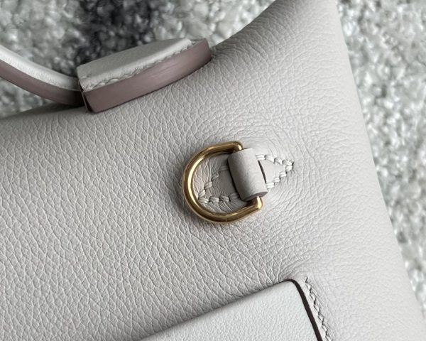 2424 Mini 21 Evercolor And Swift Gris Perle (80) Gold Hardware - Image 6