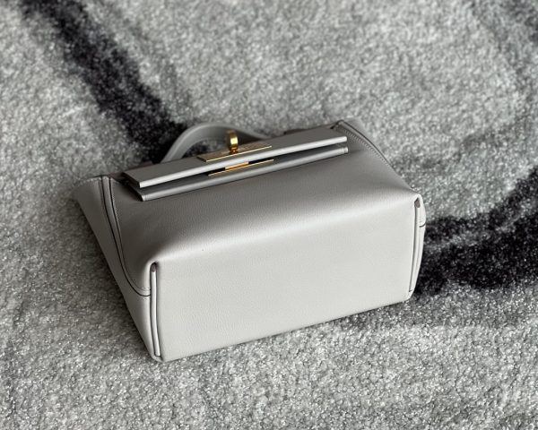 2424 Mini 21 Evercolor And Swift Gris Perle (80) Gold Hardware - Image 4