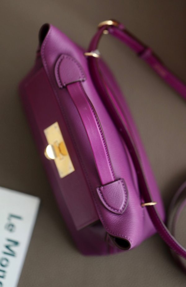 2424 Mini 21 Evercolor And Swift Rose Pourpre (L3) Gold Hardware - Image 3
