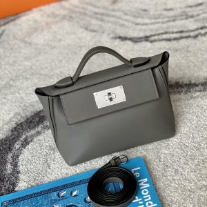 2424 Mini 21 Evercolor And Swift Gris Meyer (0L) Palladium Hardware