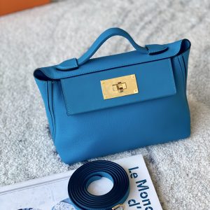 2424 Mini 21 Evercolor And Swift Bleu Frida OF (OF) Gold Hardware