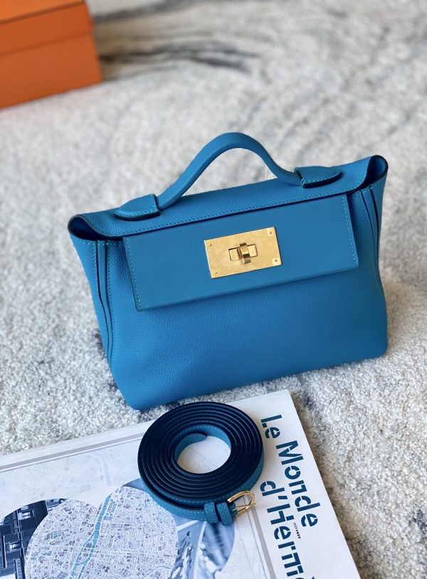 2424 Mini 21 Evercolor And Swift Bleu Frida OF (OF) Gold Hardware