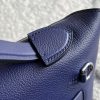 2424 Mini 21 Alligator,Evercolor And Swift Blue Saphir (73) Palladium Hardware - Image 11
