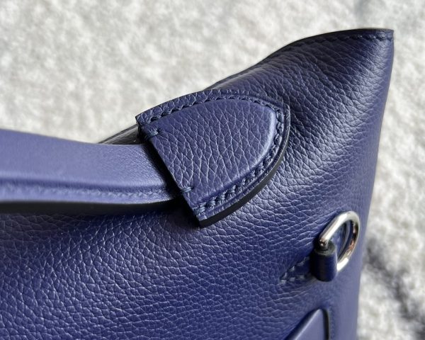 2424 Mini 21 Alligator,Evercolor And Swift Blue Saphir (73) Palladium Hardware - Image 11